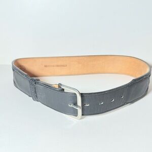 Nocona Black and Tan Leather Belt GENUINE CROCODILE